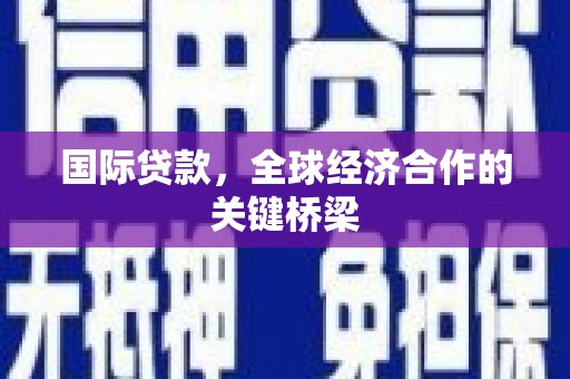 丰南国际贷款，全球经济合作的关键桥梁