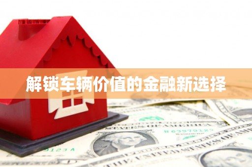 丰南解锁车辆价值的金融新选择